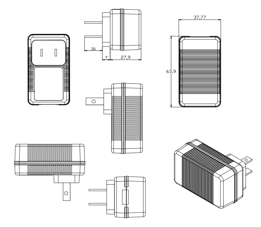 ul approved 12v 0.6a power adapter for led driver